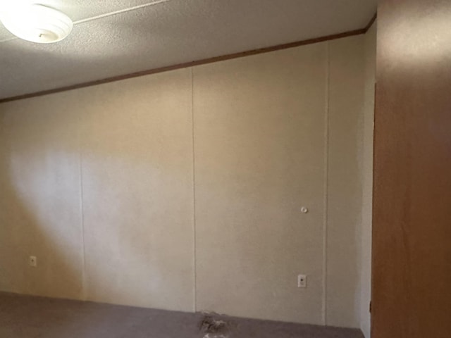 empty room with a textured ceiling