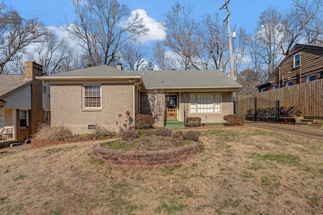 view of front of home with a front yard