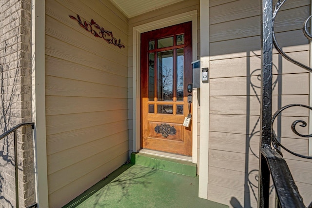 view of doorway to property