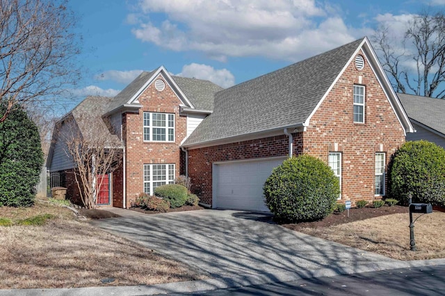 view of property with a garage