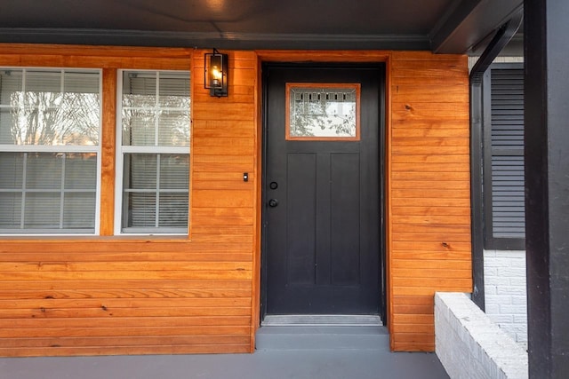 view of doorway to property