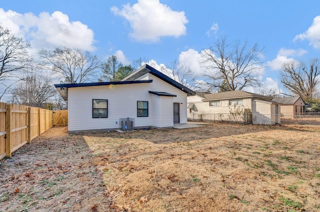 back of house featuring a patio and central AC unit