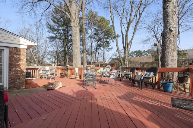 view of wooden terrace