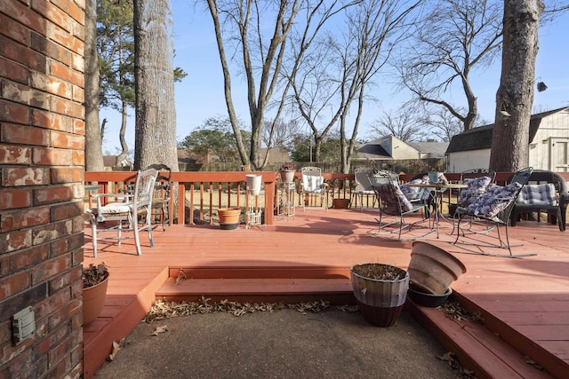 view of wooden deck