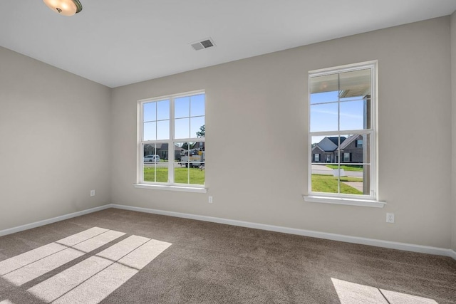 unfurnished room with carpet flooring