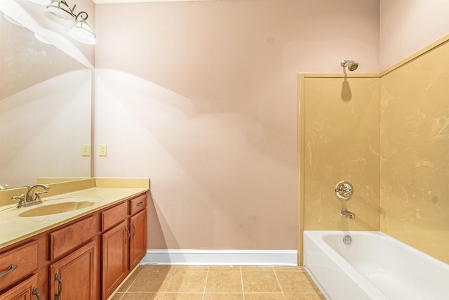 bathroom featuring tile patterned floors and vanity