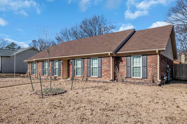 view of single story home