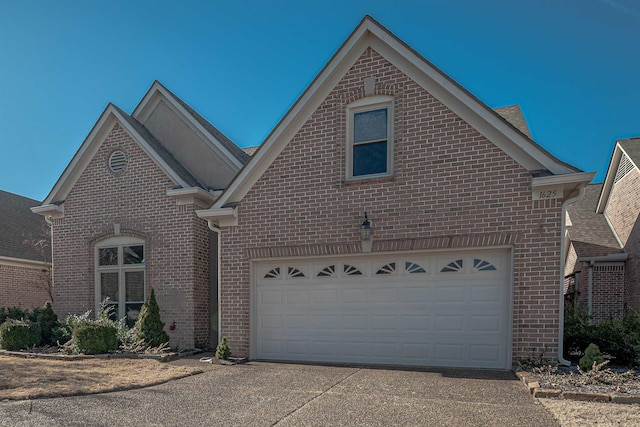 view of front property with a garage