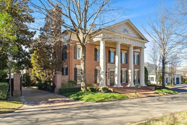 view of neoclassical home