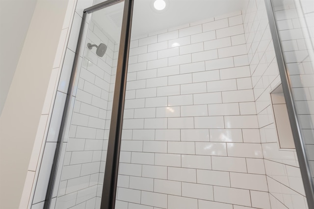 interior details with tiled shower