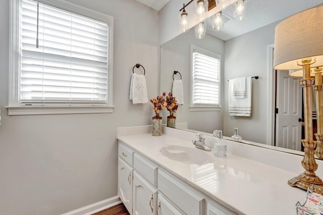 bathroom with vanity