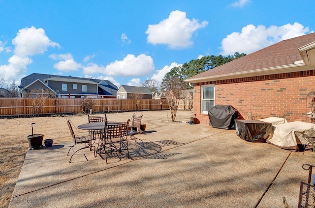 view of patio / terrace featuring a grill