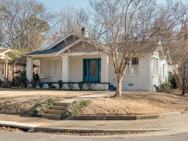 view of front of home with a porch