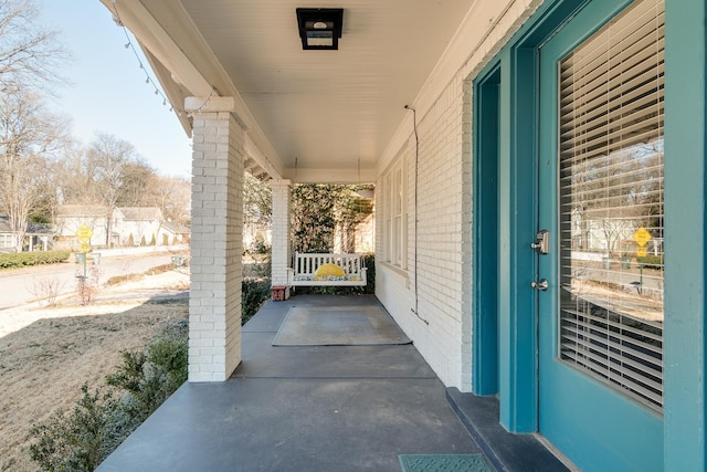 view of patio with a porch