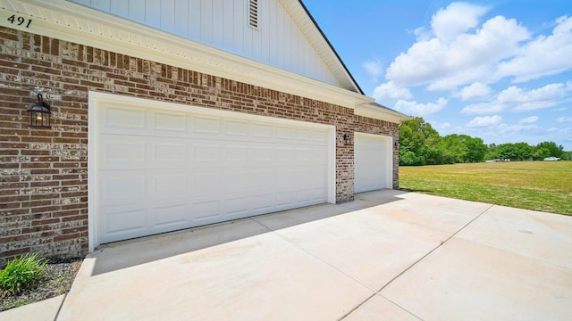 garage with driveway