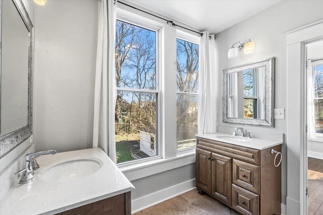 bathroom featuring vanity