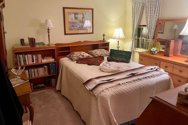 bedroom with carpet