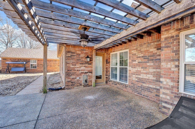 view of patio / terrace with a pergola