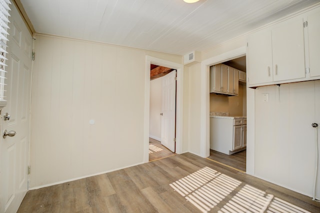 empty room featuring light wood-type flooring