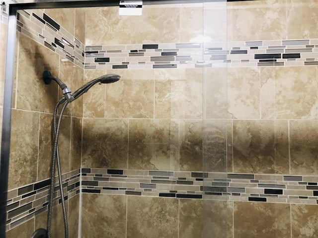 room details with tiled shower