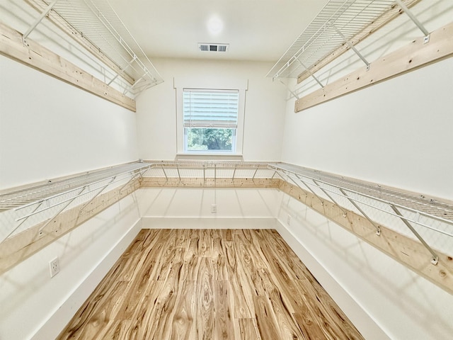 walk in closet featuring light wood-type flooring