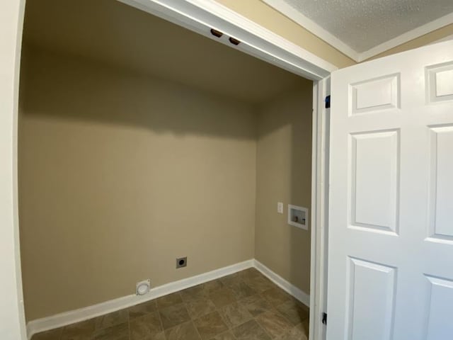 washroom with hookup for a washing machine and electric dryer hookup