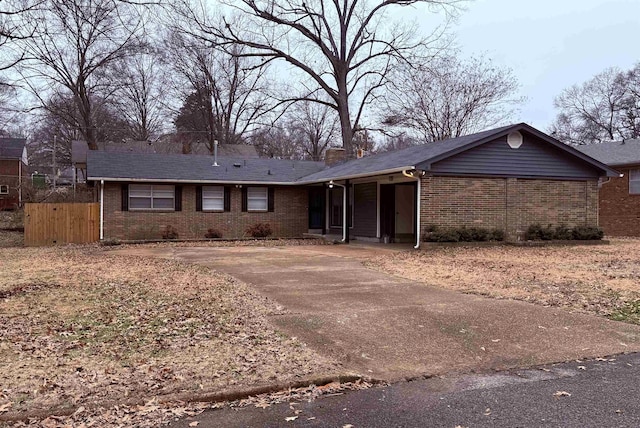 view of ranch-style house