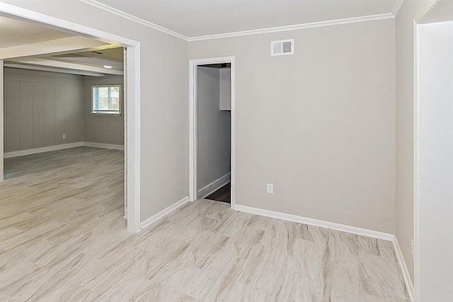 empty room with ornamental molding