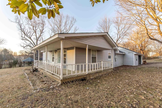 view of front of home with covered porch