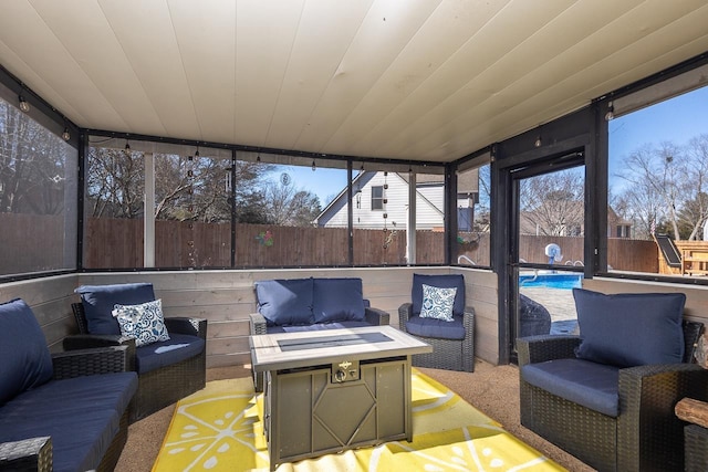 view of sunroom / solarium