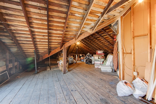 view of attic