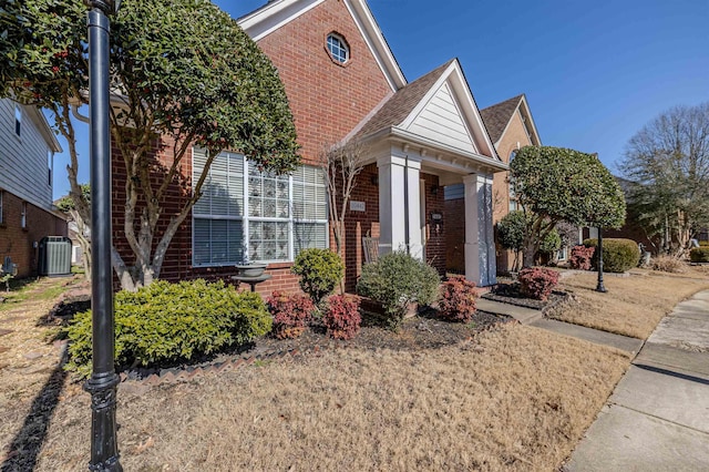 view of front of home with central AC