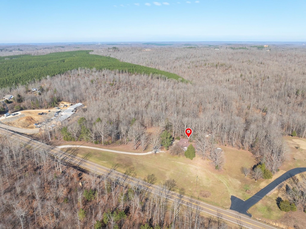 bird's eye view featuring a rural view