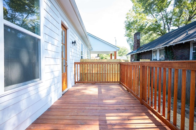 view of wooden terrace