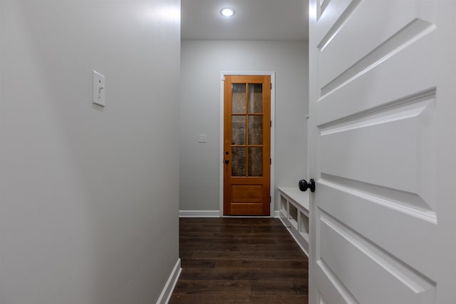 entryway featuring dark hardwood / wood-style flooring