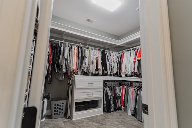 view of walk in closet