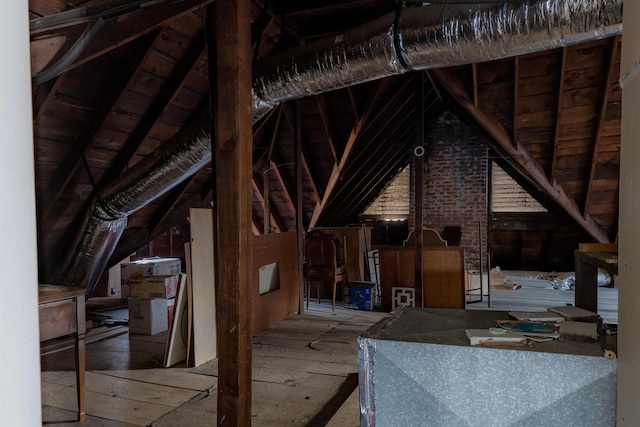 view of attic