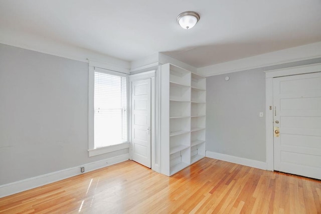 interior space with hardwood / wood-style floors