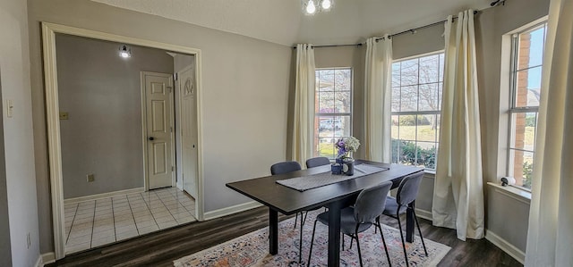 dining room featuring dark hardwood / wood-style flooring