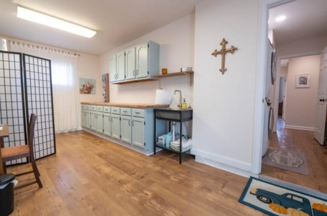 kitchen featuring light hardwood / wood-style floors