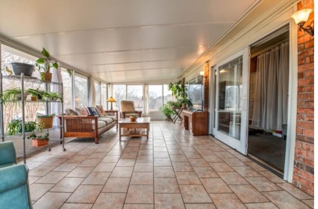 view of sunroom