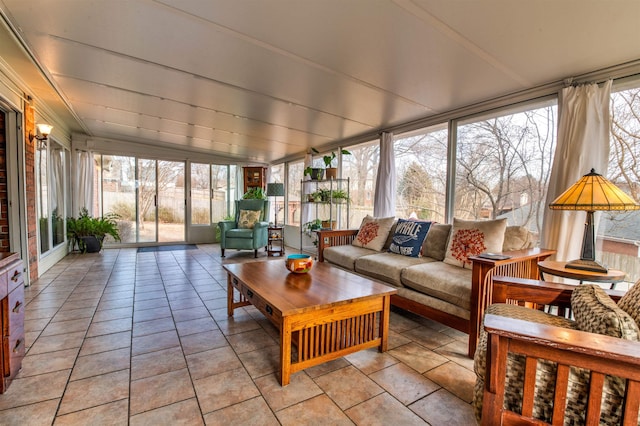 view of sunroom