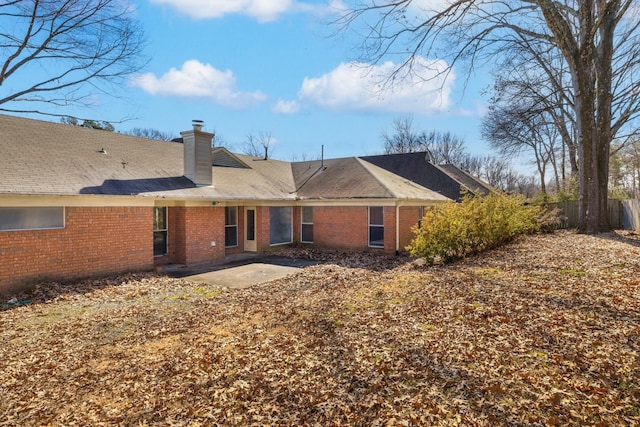 rear view of house with a patio area