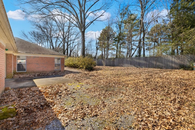 view of yard featuring a patio