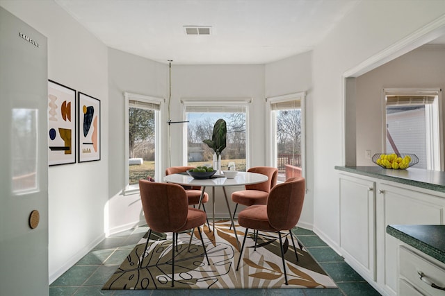 view of tiled dining room