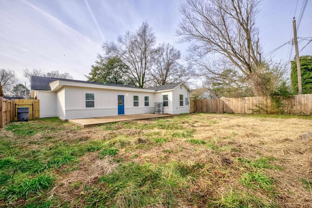 back of property with a patio area