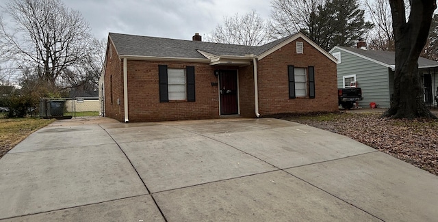 view of single story home