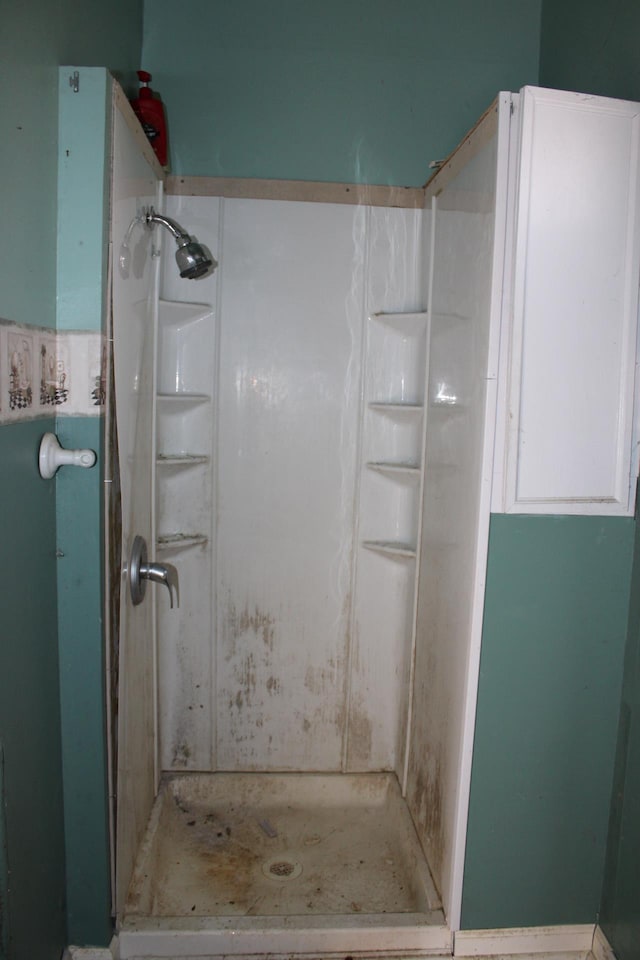 bathroom with walk in shower