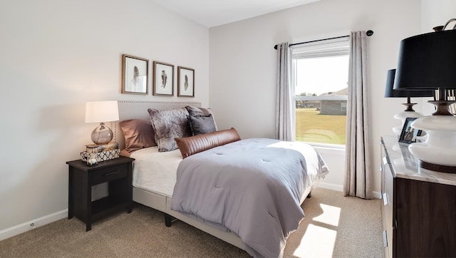 view of carpeted bedroom