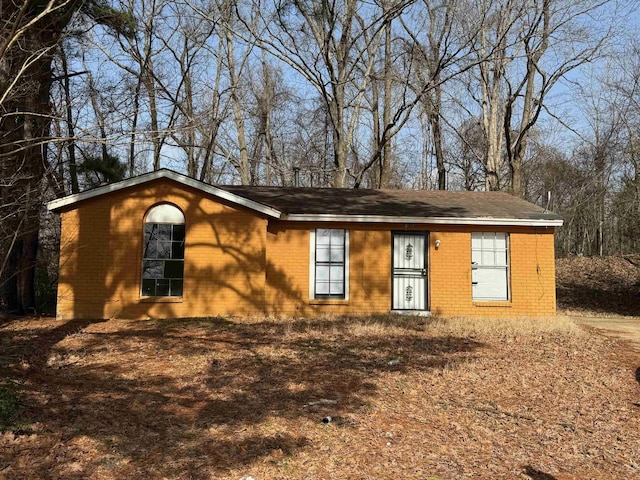 view of single story home